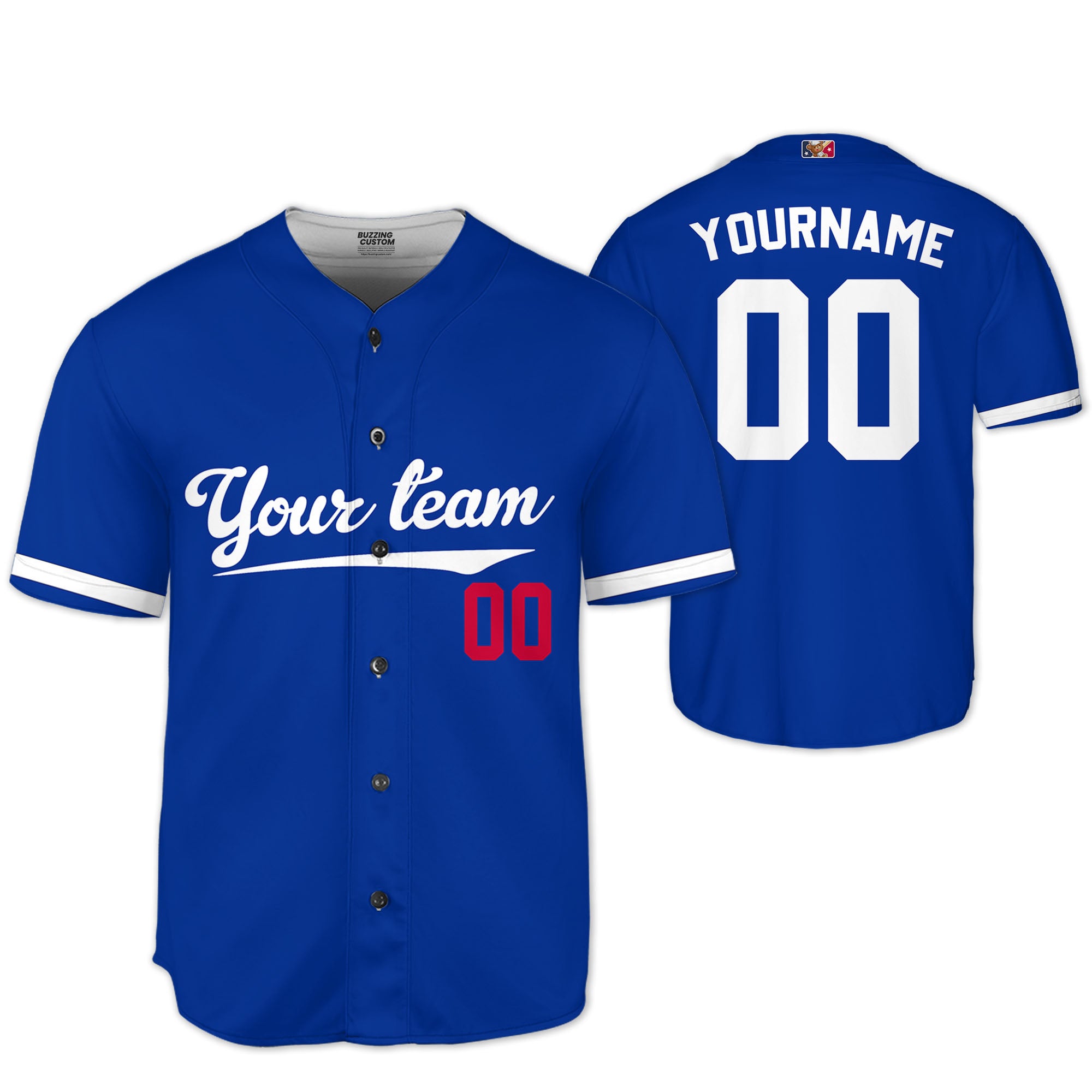Personalized famous team LAD sport classic blue baseball jersey VDD04