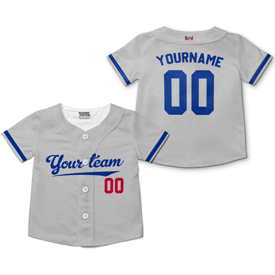 Personalized famous team LAD sport classic gray baseball jersey VDD04