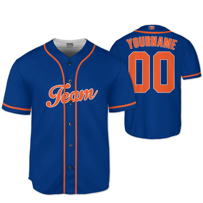 Personalized famous team NYM sport classic blue baseball jersey VDD04