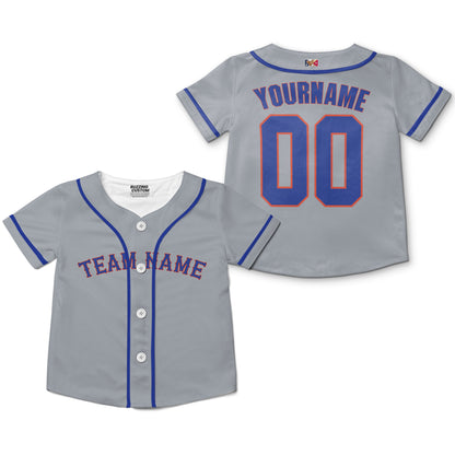 Personalized famous team NYM sport classic gray baseball jersey VDD04
