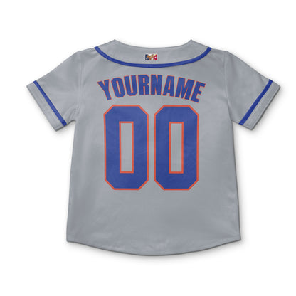 Personalized famous team NYM sport classic gray baseball jersey VDD04
