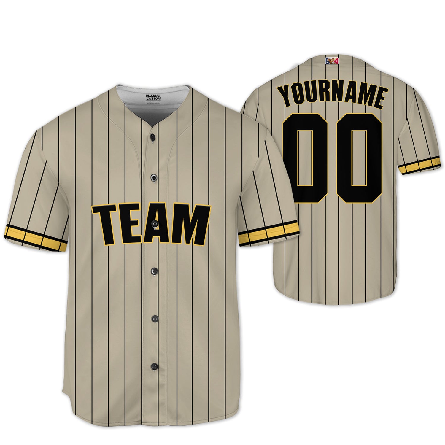 Personalized famous team SDP sport sand and black stripes baseball jersey VDD04
