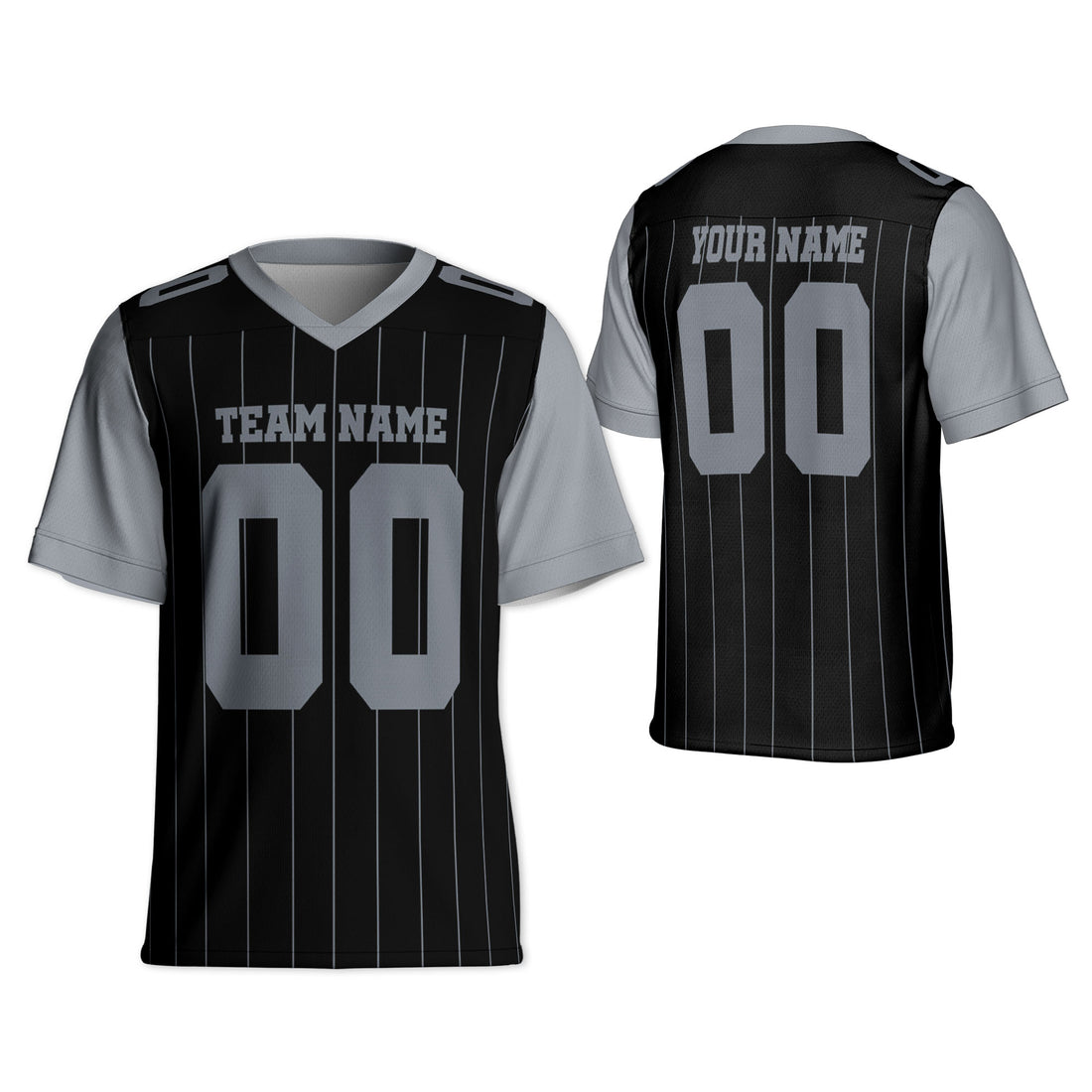 personalized-football-team-las-vergas-black-and-white-sleeve-thin-stripes-lar-ca02-2892