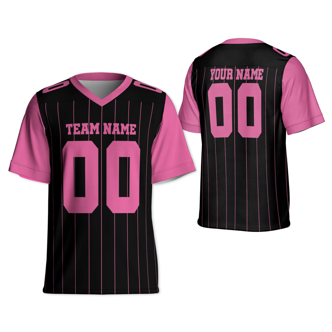 personalized-football-team-black-and-pink-sleeve-thin-stripes-ca02-2229