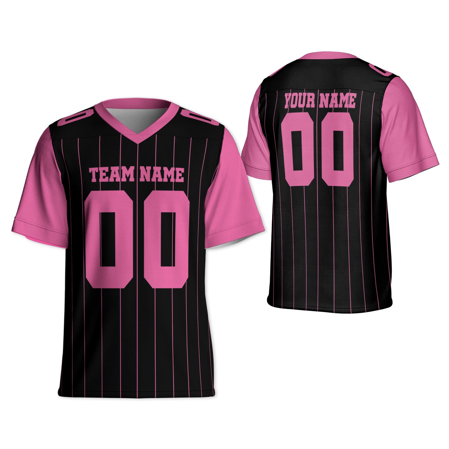 personalized-football-team-black-and-pink-sleeve-thin-stripes-ca02-2229