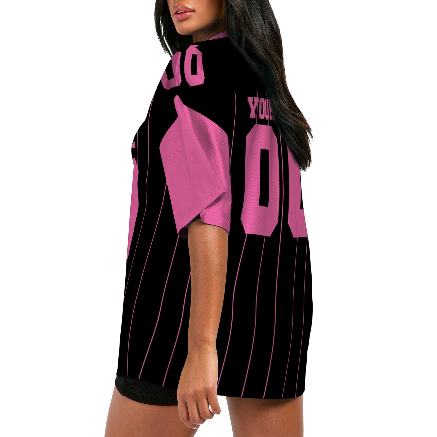 personalized-football-team-black-and-pink-sleeve-thin-stripes-ca02-2229