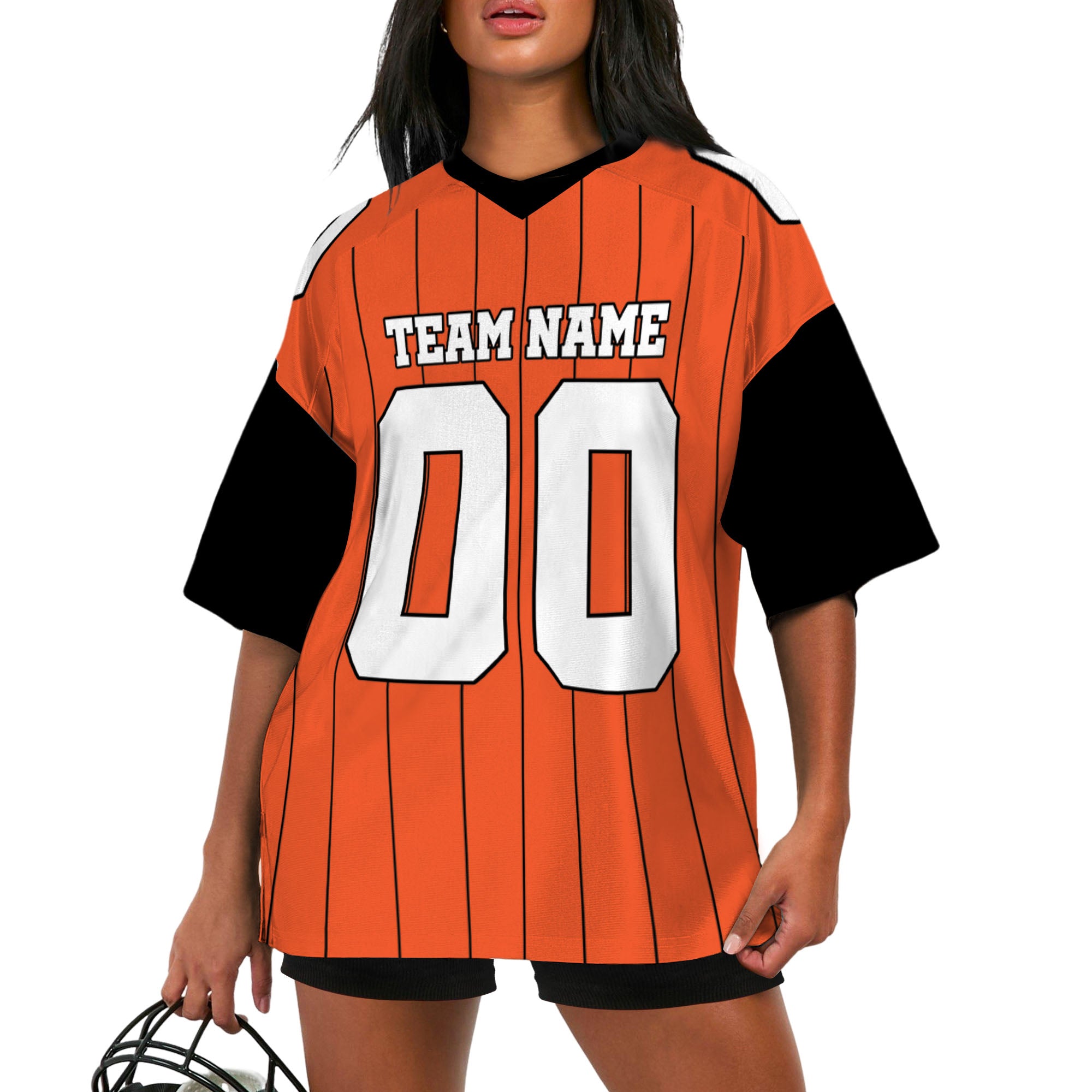 personalized-football-team-cincinnati-orange-and-black-sleeve-thin-stripes-cb-ca02-7487