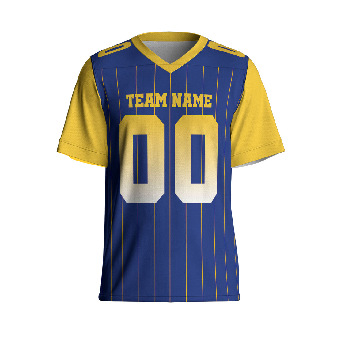 personalized-football-team-los-angeles-blue-and-yellow-sleeve-thin-stripes-lar-ca02-1385