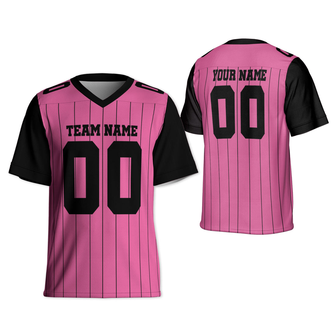 personalized-football-team-pink-and-black-sleeve-thin-stripes-ca02-4118