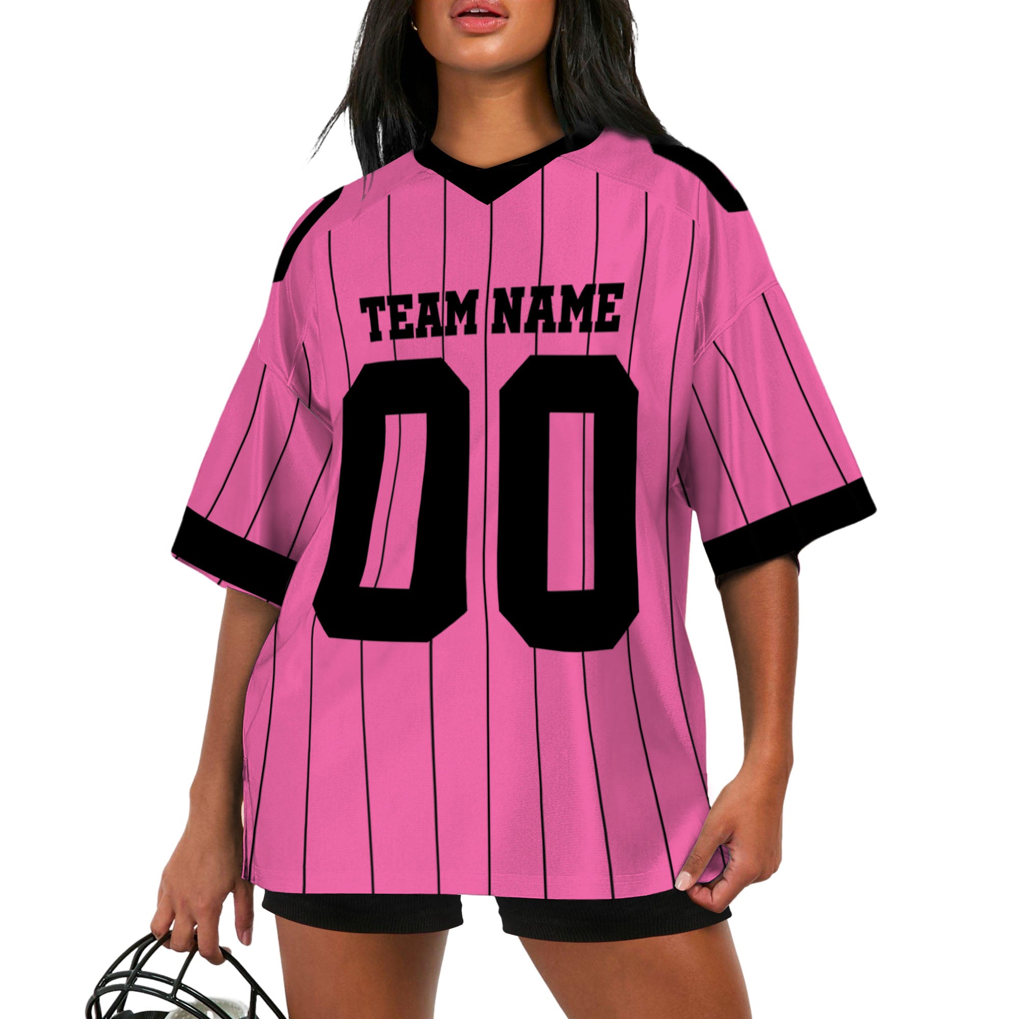 personalized-football-team-pink-and-black-thin-stripes-ca02-9073