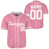 Pink-Stripe-Personalized-Team-Name-And-Number-Custom-Baseball-Jersey-Pink-Collection