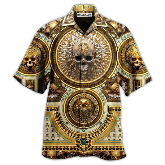 Skull Gold Luxury Style - Hawaiian Shirt  - Owl Ohh