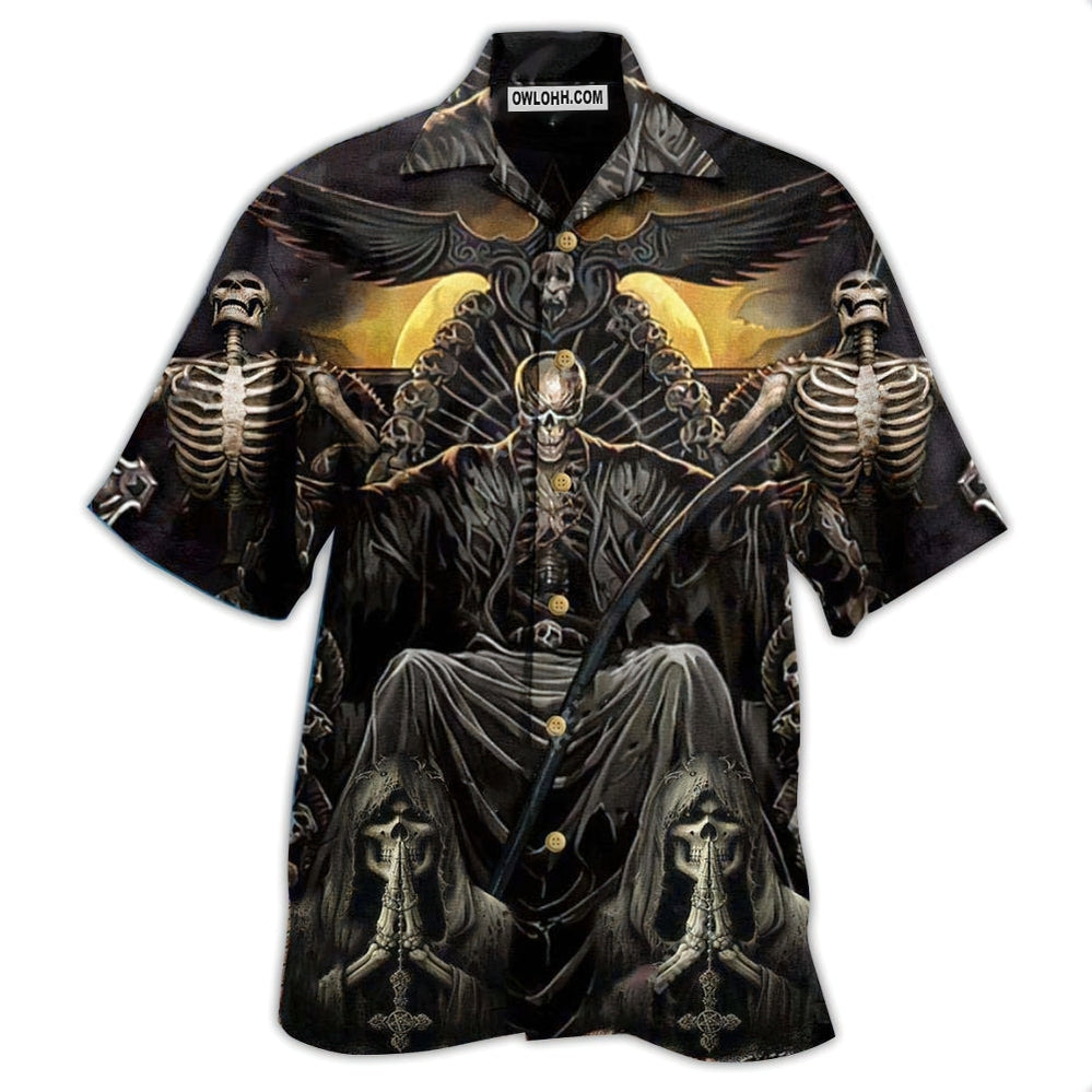 Skull Grim Reaper Dark - Hawaiian Shirt  - Owl Ohh