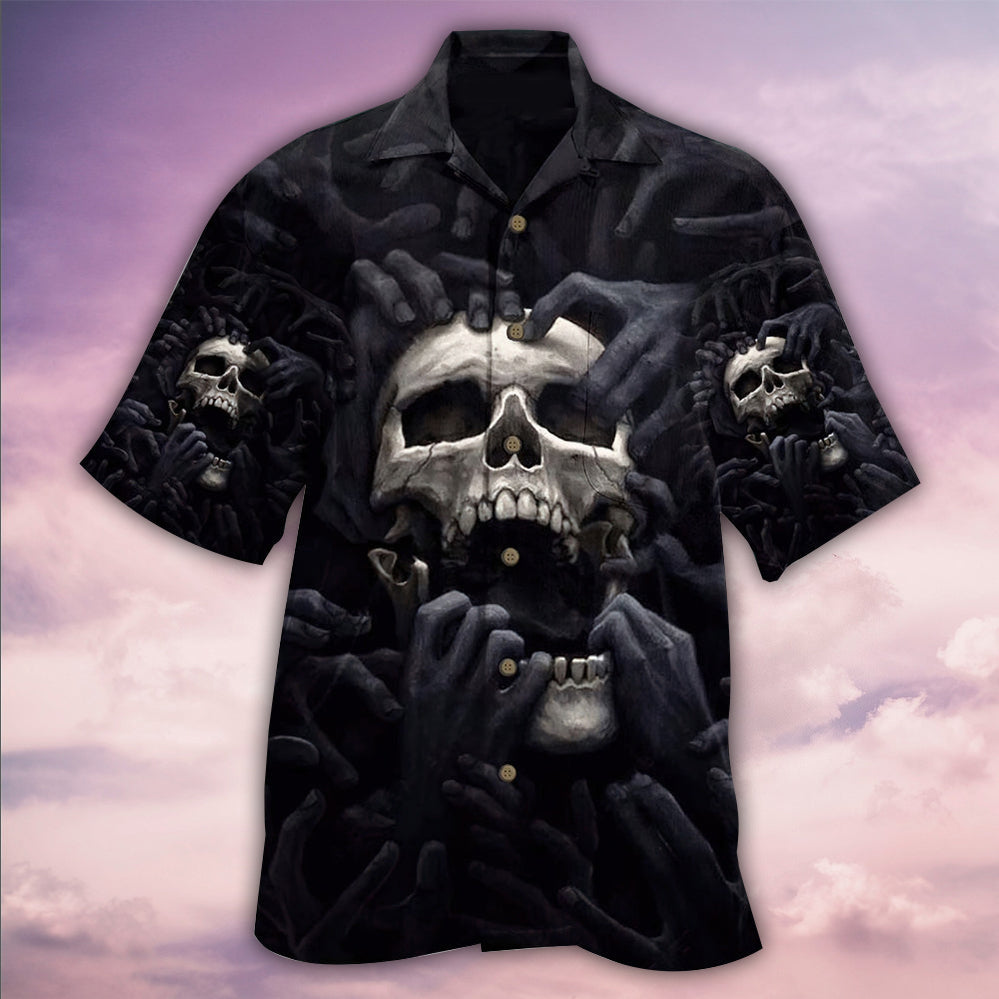Skull Love Darkness - Hawaiian Shirt  - Owl Ohh