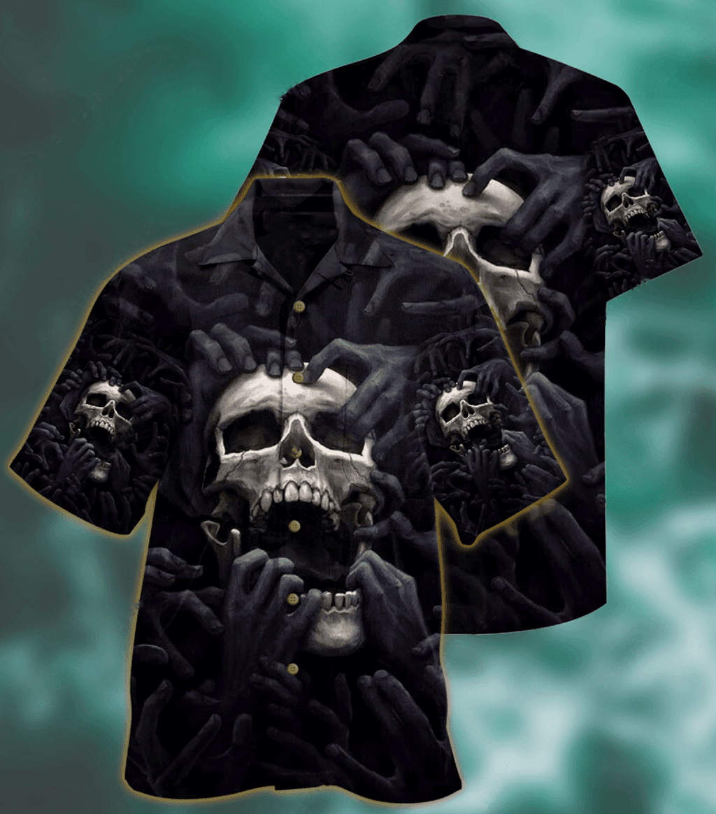 Skull Love Darkness - Hawaiian Shirt  - Owl Ohh