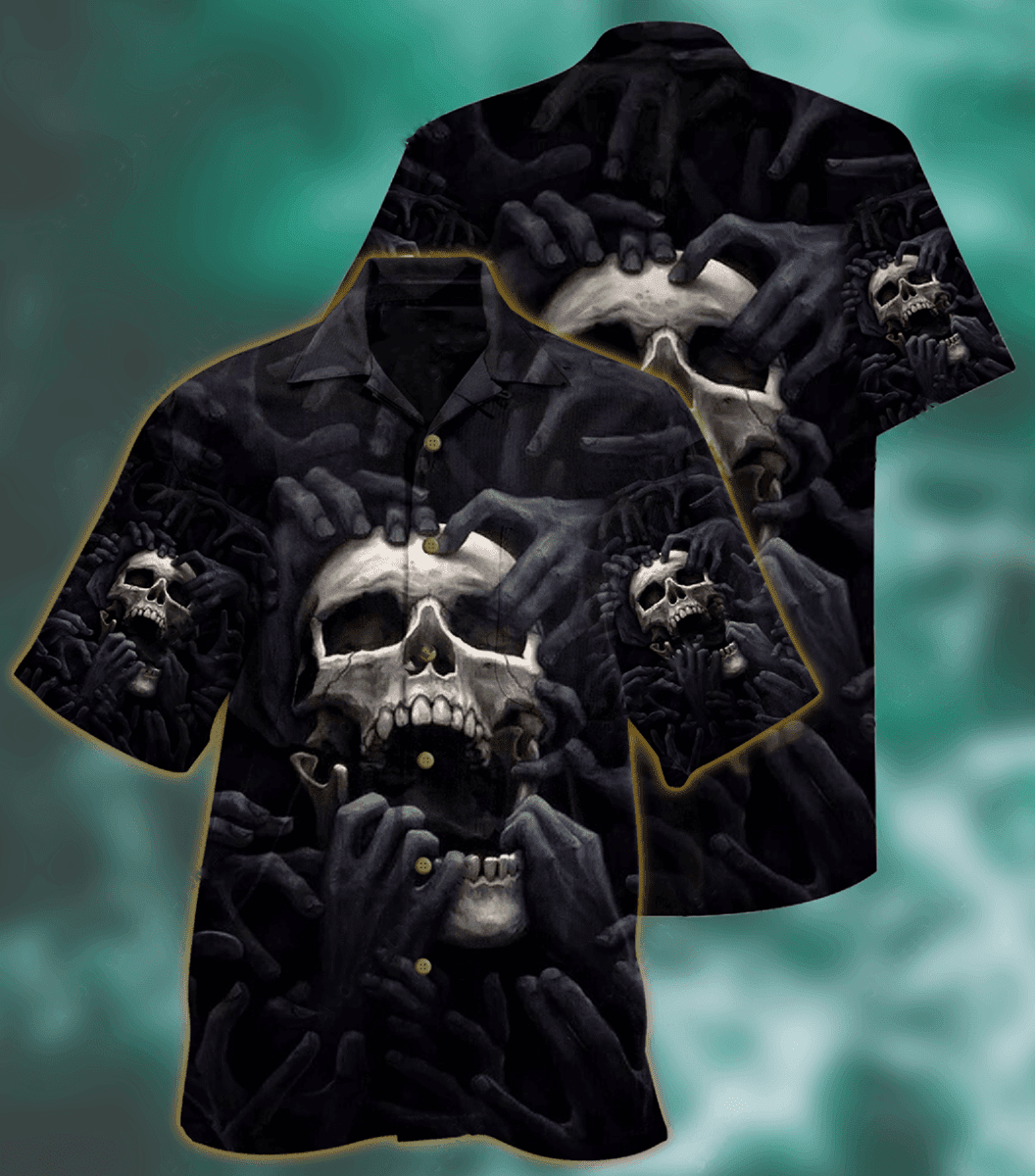 Skull Love Darkness - Hawaiian Shirt  - Owl Ohh