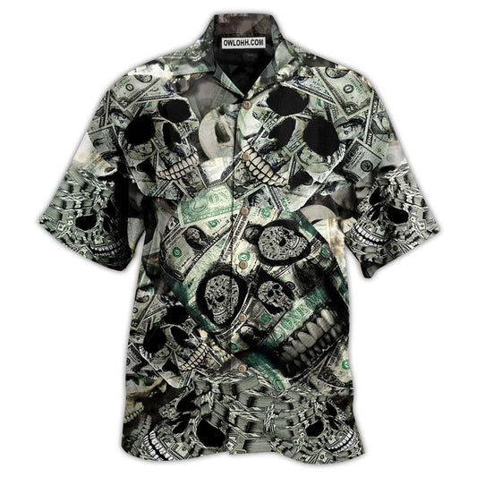 Skull Love Money - Hawaiian Shirt  - Owl Ohh