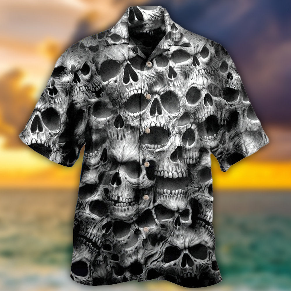 Skull No Fear No Pain - Hawaiian Shirt  - Owl Ohh