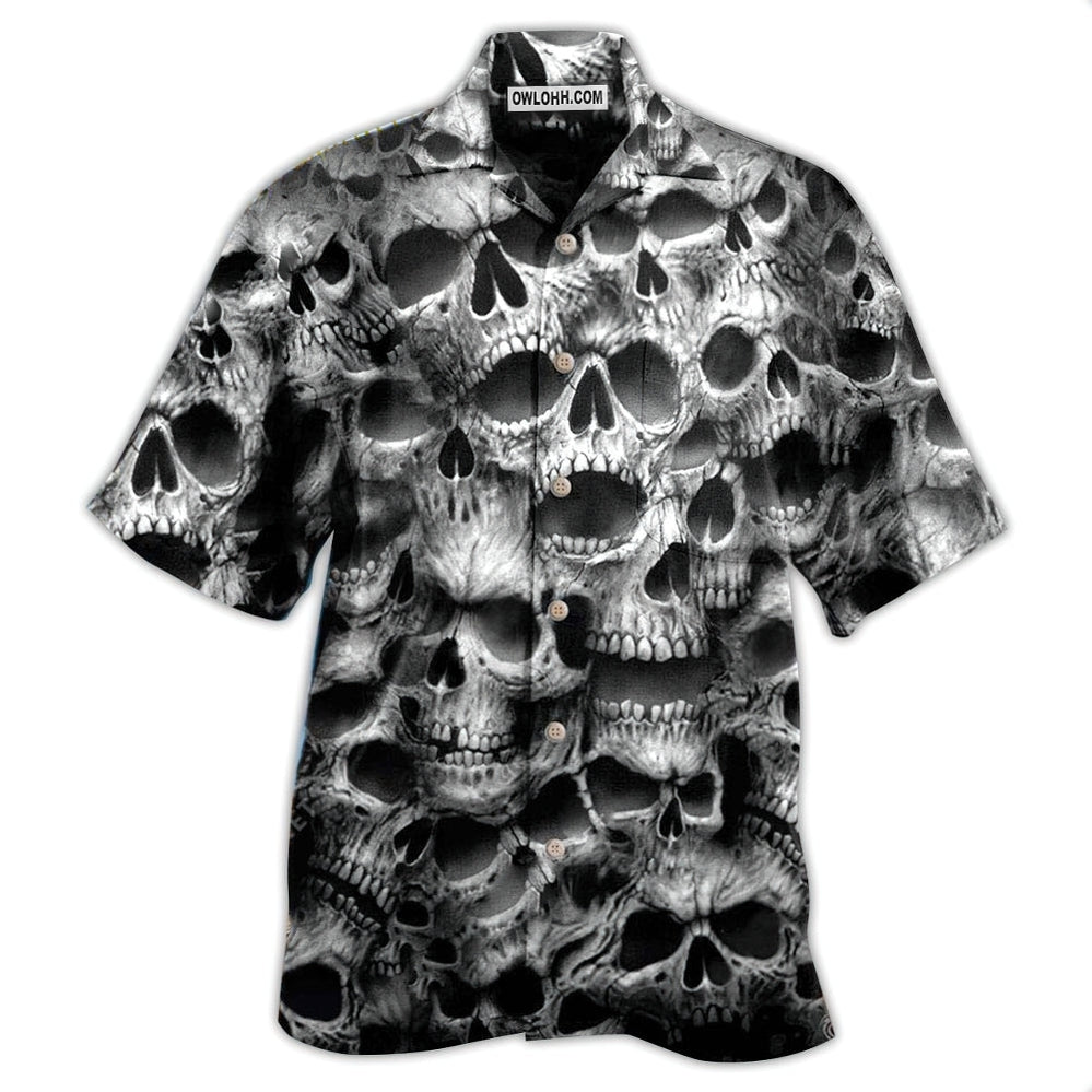 Skull No Fear No Pain - Hawaiian Shirt  - Owl Ohh