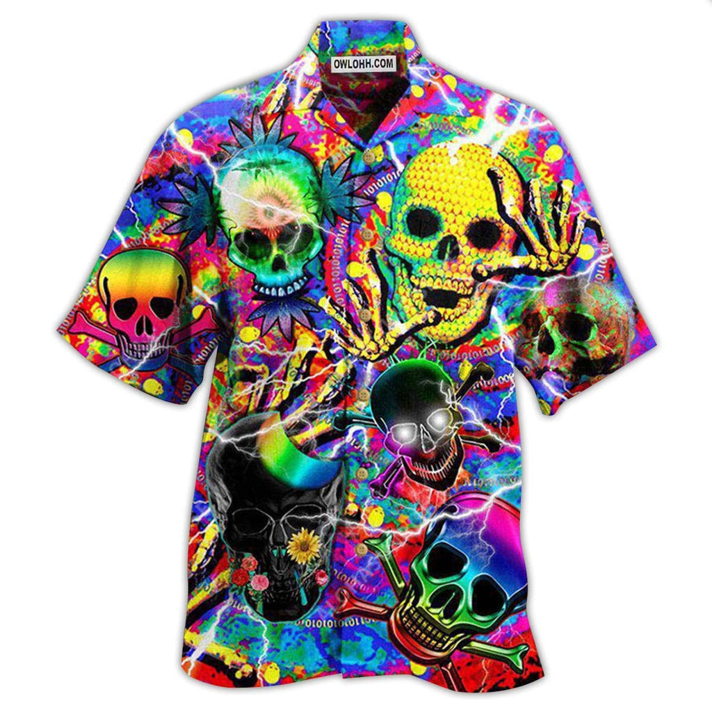 Skull Sweet Skull Say Hi - Hawaiian Shirt  - Owl Ohh