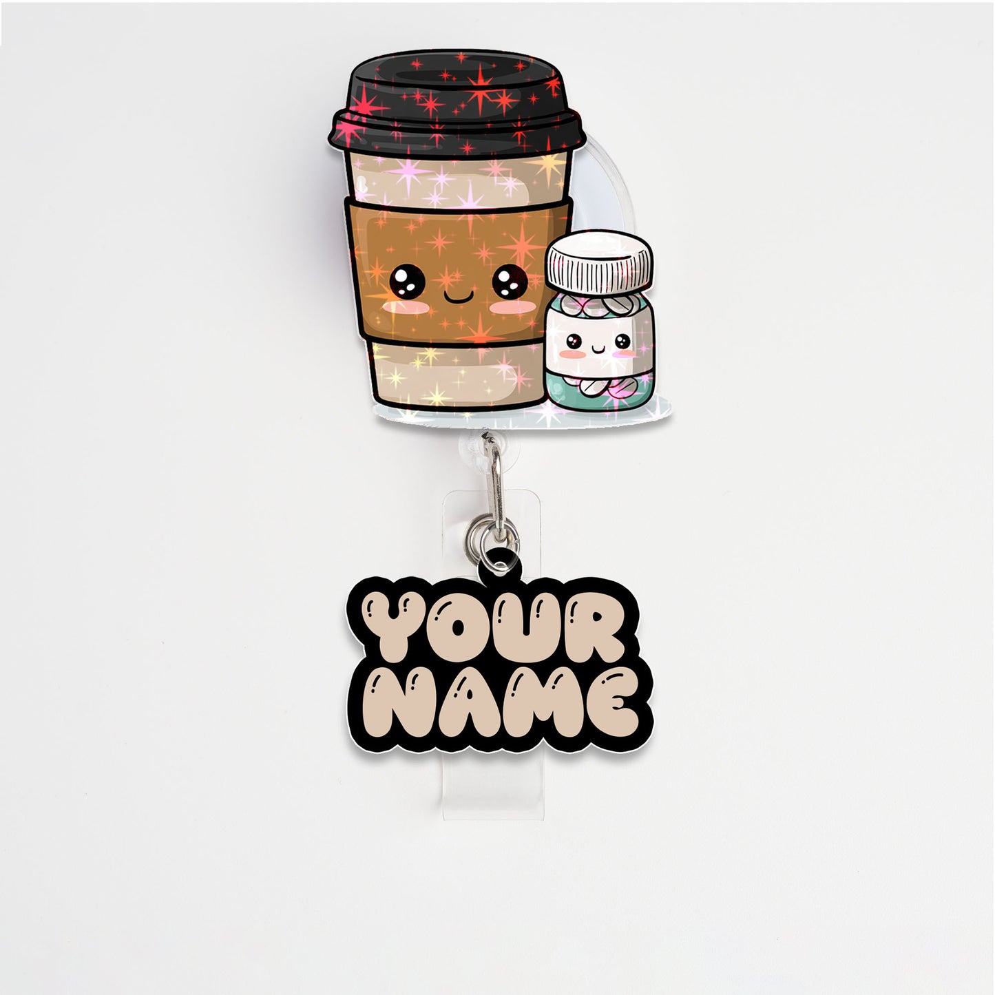 Pharmacy Fuel by Coffee Badge Reel