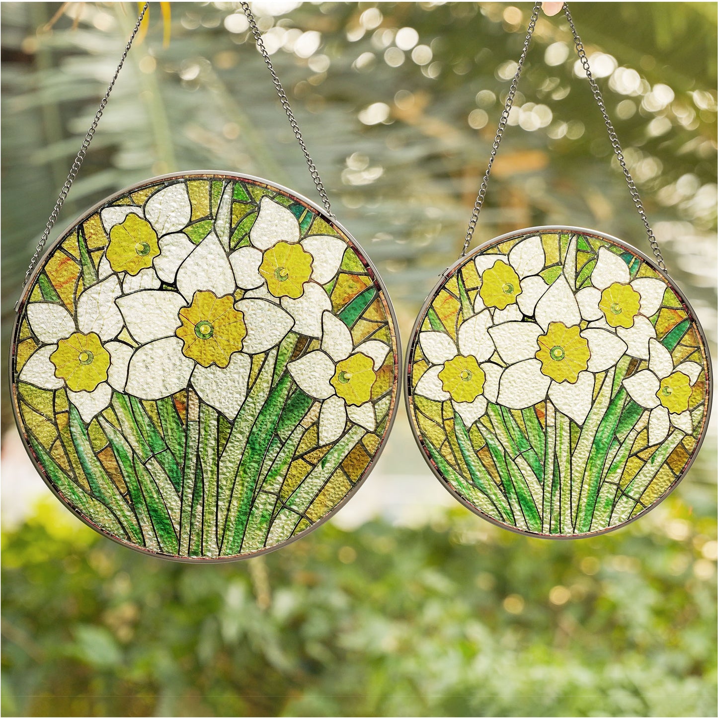 Birthmonth Flower March Daffodil Stained Glass Suncatcher