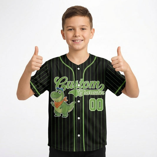 Custom All Characters Black Baseball Jersey