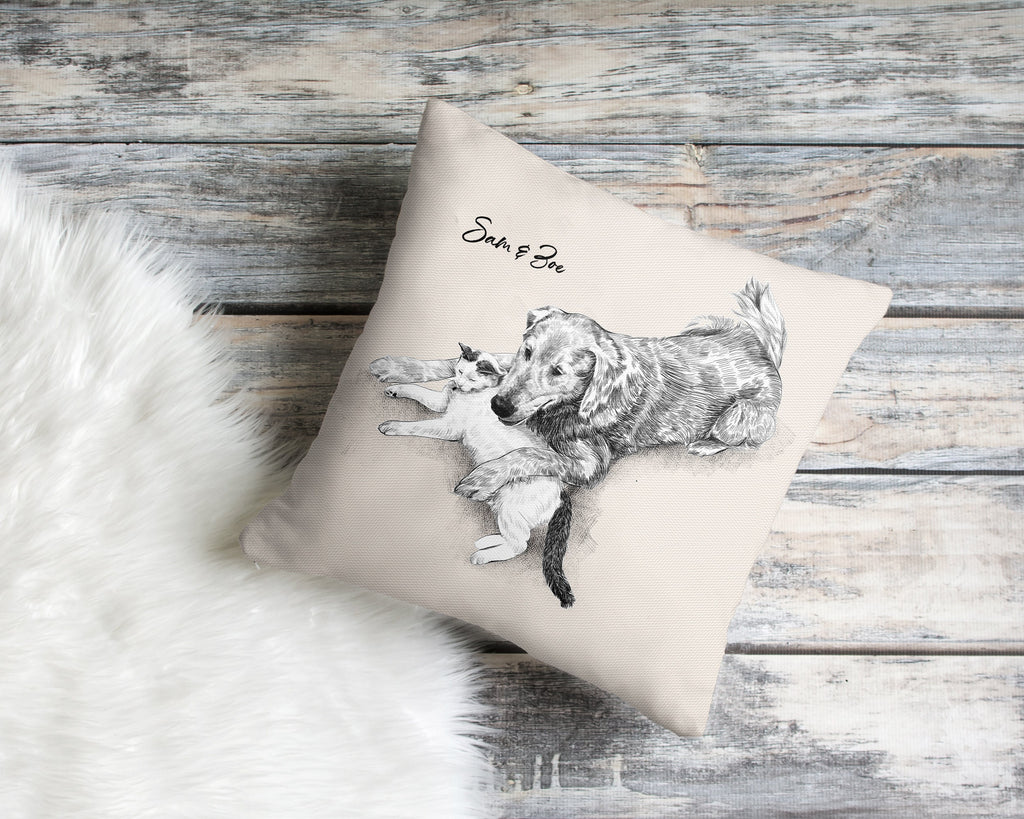 Custom Dog Pillow, Personalized Dog Pillow, Custom Pet Pillow, Cat Pillow Cover, Pet Memorial, Pet Loss Gift, Dog Lovers Gift, Dog Memorial