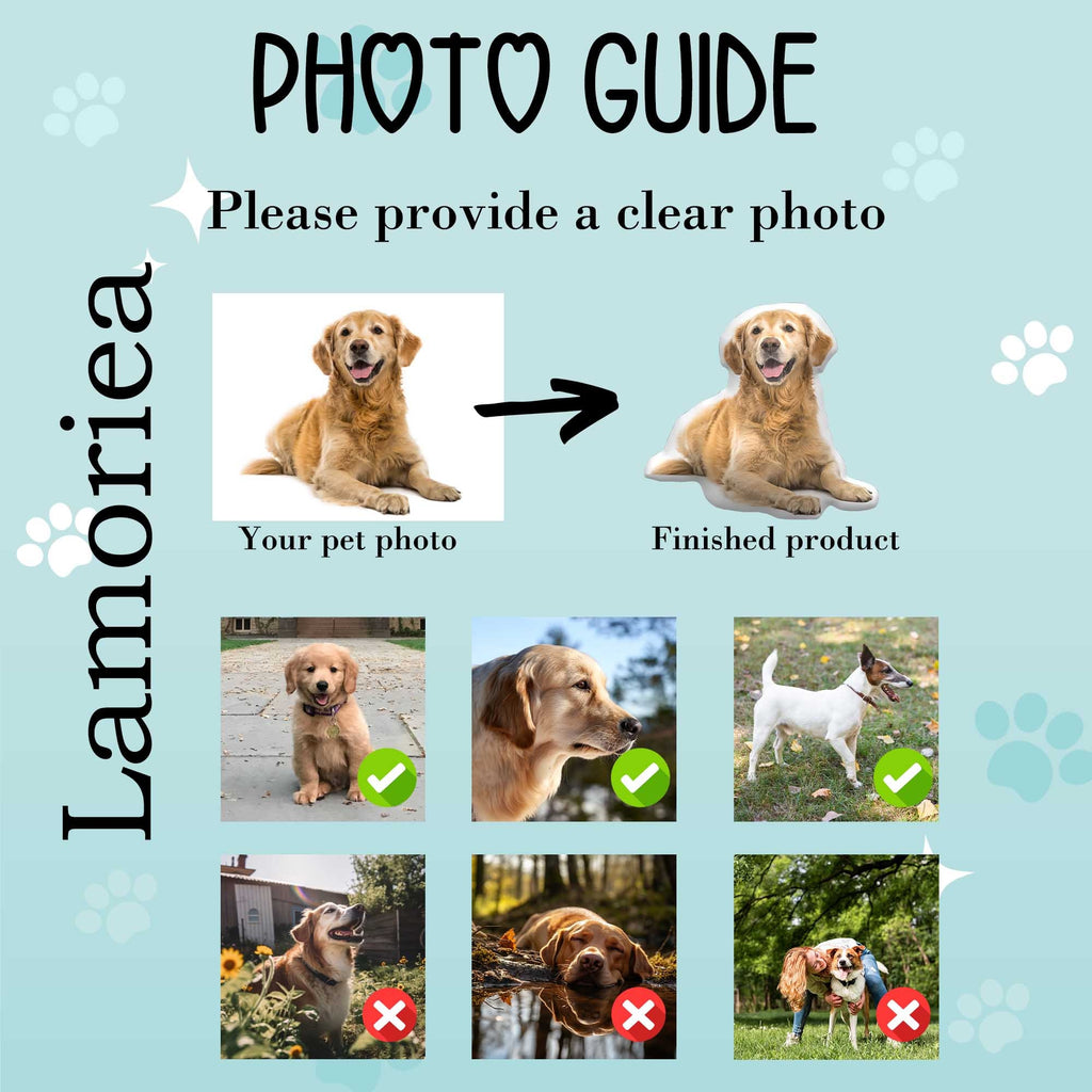 Personalized Pet Shaped Pillow, 3D Photo Pillow, Pet Lover Gift, Dog Pillow, Pet Portrait Pillow, Pet Memorial, Pet Gift, Dog Gift, Cat Gift