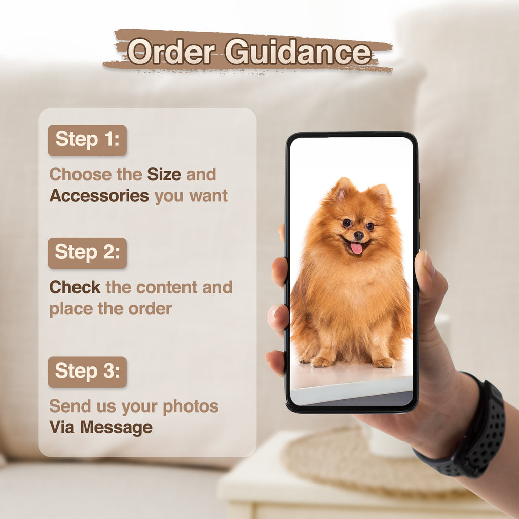 Custom 3D Pet Pillow from Photo - Personalize Dog Gift Cat Gift Halloween Gift - Double Printed Cotton Dog Pillow Pet Pillow Cat pillow