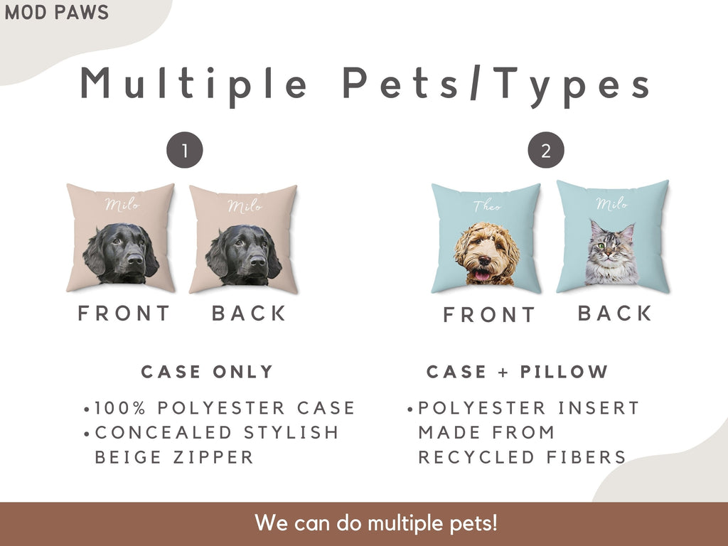 Custom Pet Pillow Using Pet Photo + Name Custom Cat Dog Pillow Personalized Cat Pillows Cases Cat Picture Pillow Pet Picture Pillow