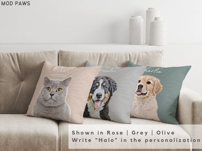 Custom Pet Pillow Using Pet Photo + Name Custom Cat Dog Pillow Personalized Cat Pillows Cases Cat Picture Pillow Pet Picture Pillow