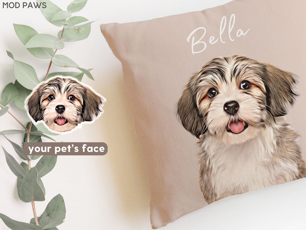 Custom Pet Pillow Using Pet Photo + Name Custom Cat Dog Pillow Personalized Cat Pillows Cases Cat Picture Pillow Pet Picture Pillow