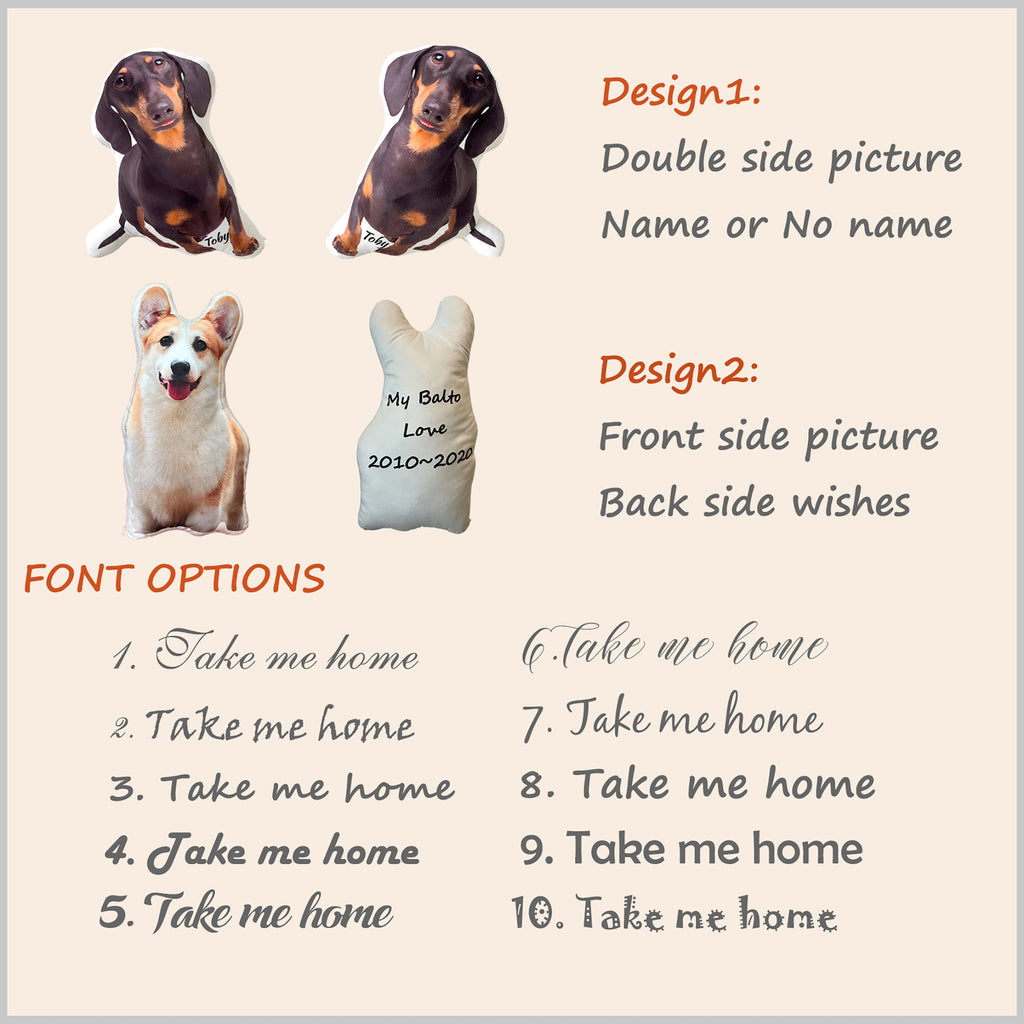 Custom Pet Pillow Personalized Cat Dog Pillow Large Pet Shape Pillow Custom Throw Animal Stuff Pillow Pet Memorial Pillow Pet Photo Cushion