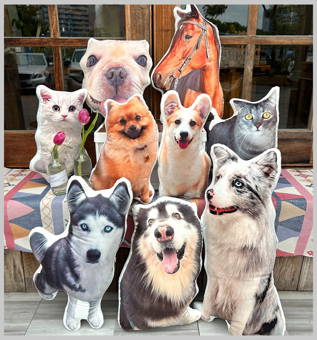 Custom Pet Pillow Personalized Cat Dog Pillow Large Pet Shape Pillow Custom Throw Animal Stuff Pillow Pet Memorial Pillow Pet Photo Cushion