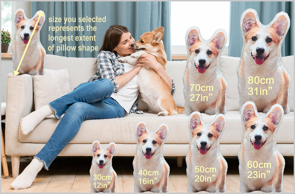 Custom Pet Pillow Personalized Cat Dog Pillow Large Pet Shape Pillow Custom Throw Animal Stuff Pillow Pet Memorial Pillow Pet Photo Cushion