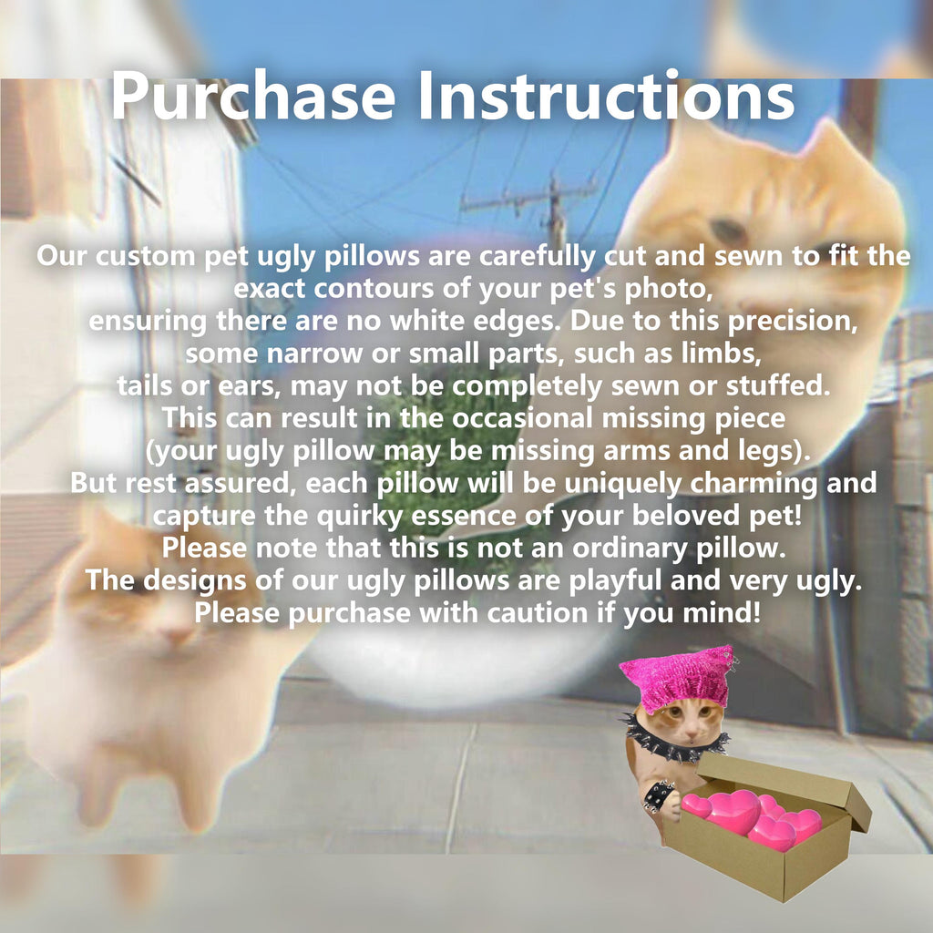 ugly pet pillow, ugly cat pillow, Ugly Dog Pillow, pet pillow, 3D shape pillow, personalized ugly pet pillow, pet lover gift, Halloween gift