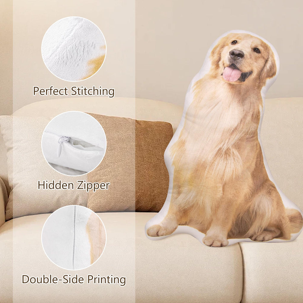 Personalized 3D Pet Pillow Pet Shaped Pillow Dog Throw Pillow Custom Pillow From Photo Double-Sided Print Pillow Pet Lover Pet Memorial Gift