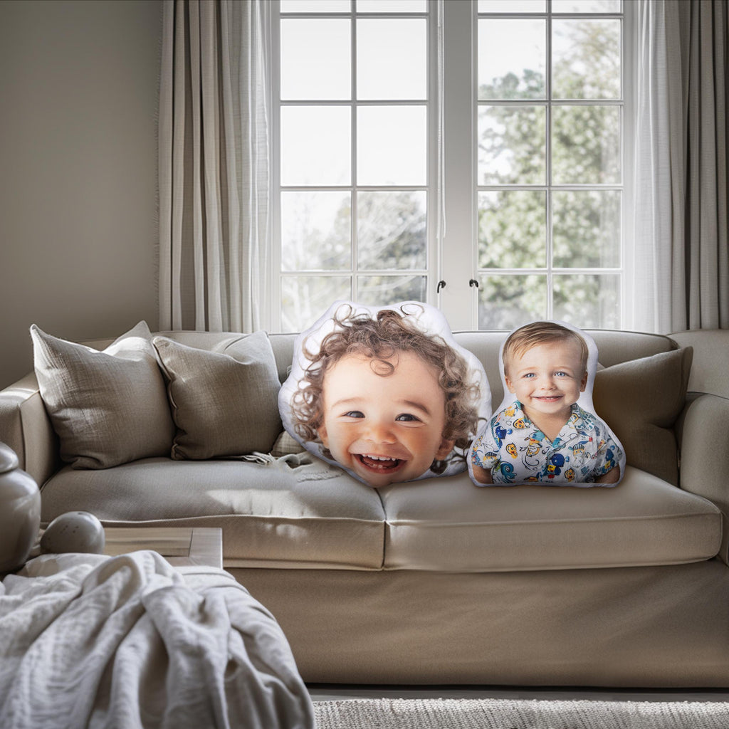 Personalized 3D Pillow with Photo Custom Picture Pillow Dog/Cat Shaped Throw Pillow Custom Face Pillow Pillow Gift For Dad Mom Her Him