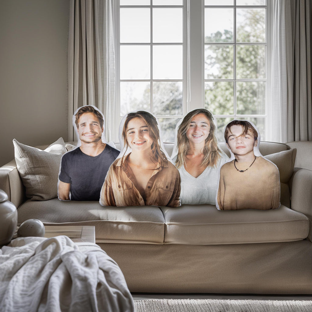 Personalized 3D Pillow with Photo Custom Picture Pillow Dog/Cat Shaped Throw Pillow Custom Face Pillow Pillow Gift For Dad Mom Her Him