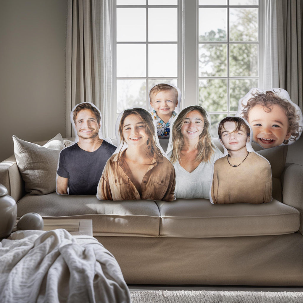 Personalized 3D Pillow with Photo Custom Picture Pillow Dog/Cat Shaped Throw Pillow Custom Face Pillow Pillow Gift For Dad Mom Her Him