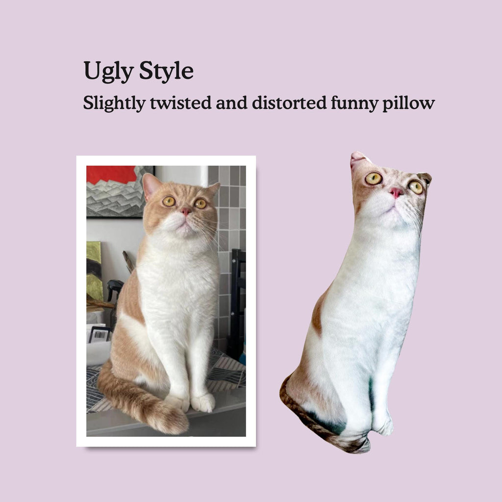 Custom Dog Pillow, Custom Cat Pillow, Custom Pet Pillow, Ugly Cat Pillow, Realistic Dog Pillow, Gift for Cat Lover, Gift for Dog Lover