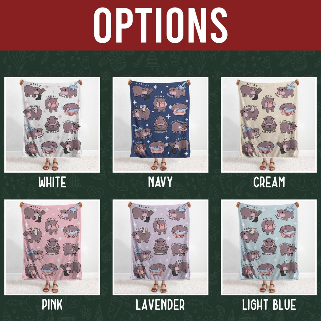 I Love Moo Deng Blanket, Funny Hippo Baby Moo Deng Blanket, Gift for Moo Deng Fan Club, Cute Baby Hippo Lover Gift, Christmas Gift 2024