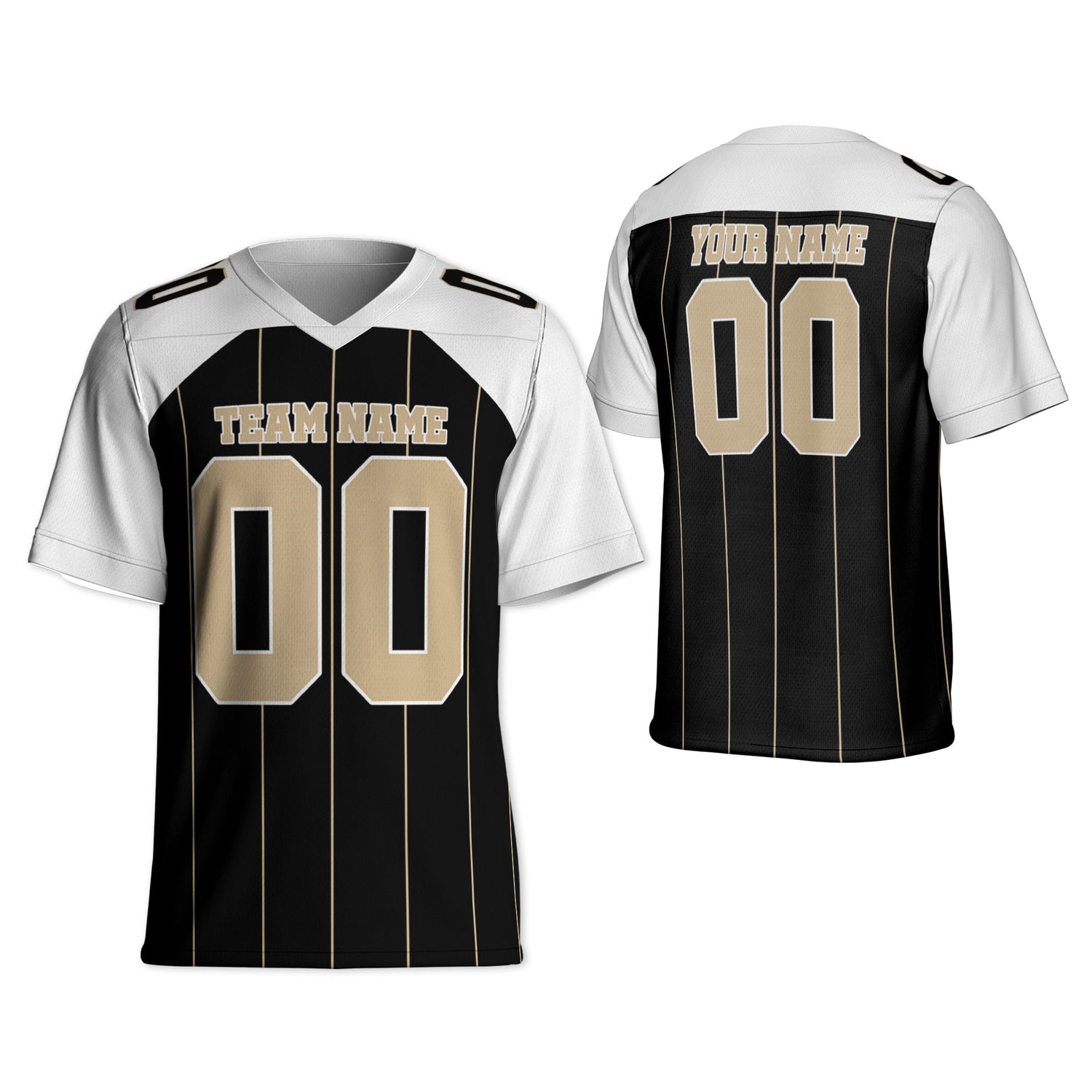 personalized-famous-team-football-jersey-thin-stripes-jersey-black-and-white-nos-vdd01-2978