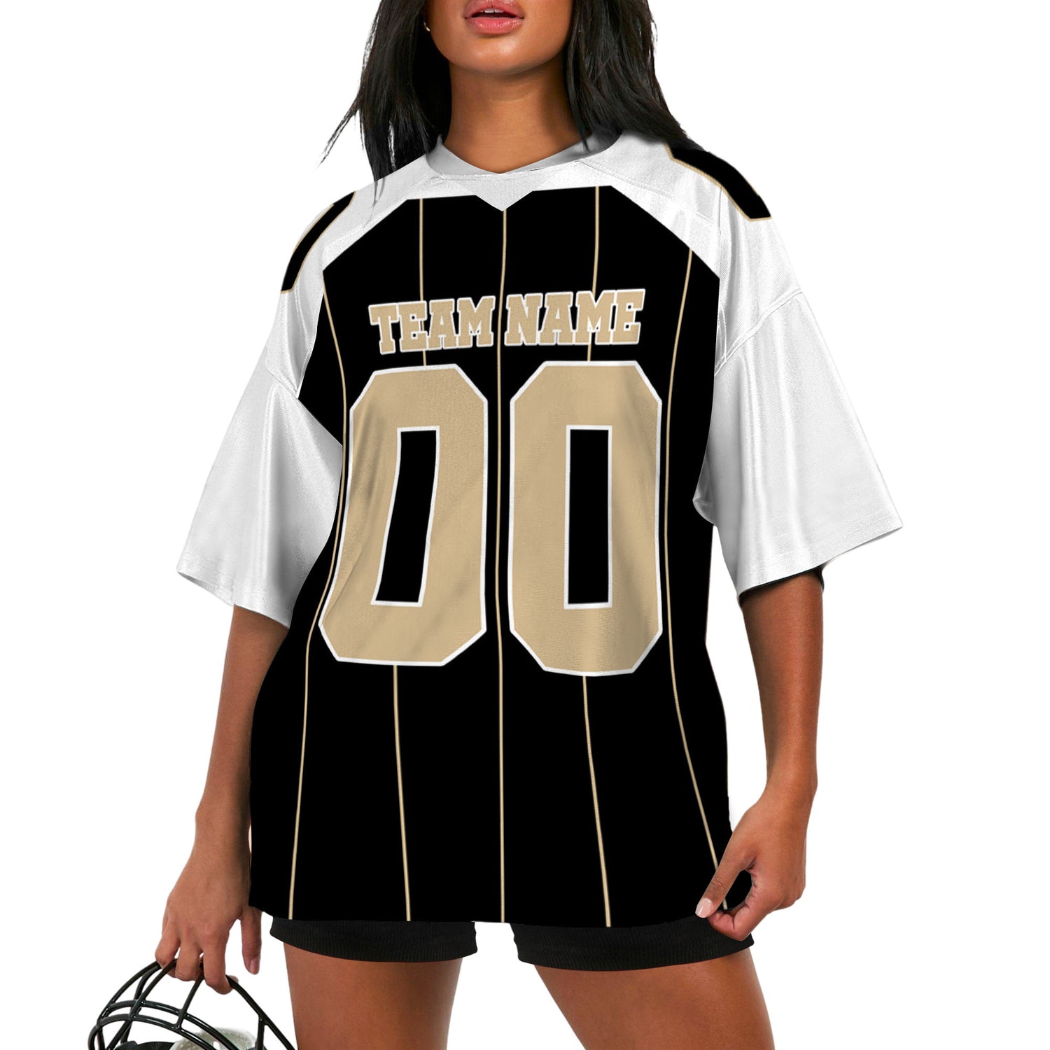 personalized-famous-team-football-jersey-thin-stripes-jersey-black-and-white-nos-vdd01-2978