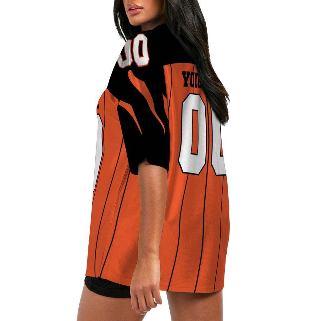 personalized-famous-team-football-jersey-thin-stripes-jersey-orange-and-black-cb-vdd01-2081